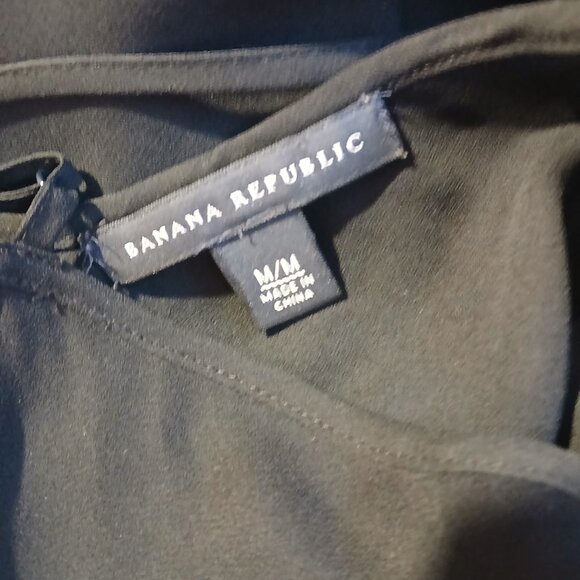 Banana Republic Women's Black Sheer Slip / Dress Size Medium GUC - Picture 7 of 8